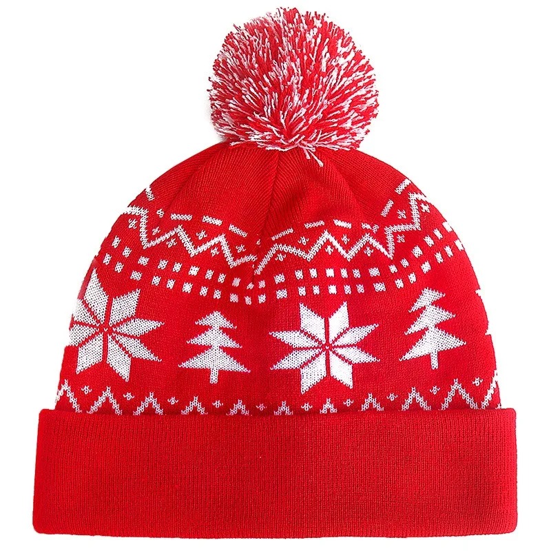 Winter Warm Color Knitted Cap, Christmas Hat Snowman, New Year Gift, Xmas Party Warm Hat for Men and Women
