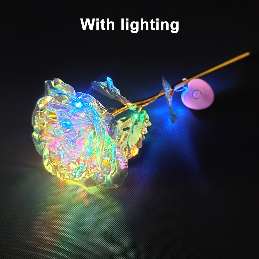 Foil Plated Roses, LED Lover Lighting Roses, Valentine's Day Mother's Day Gift, Wedding Decor, Artificial Flowers