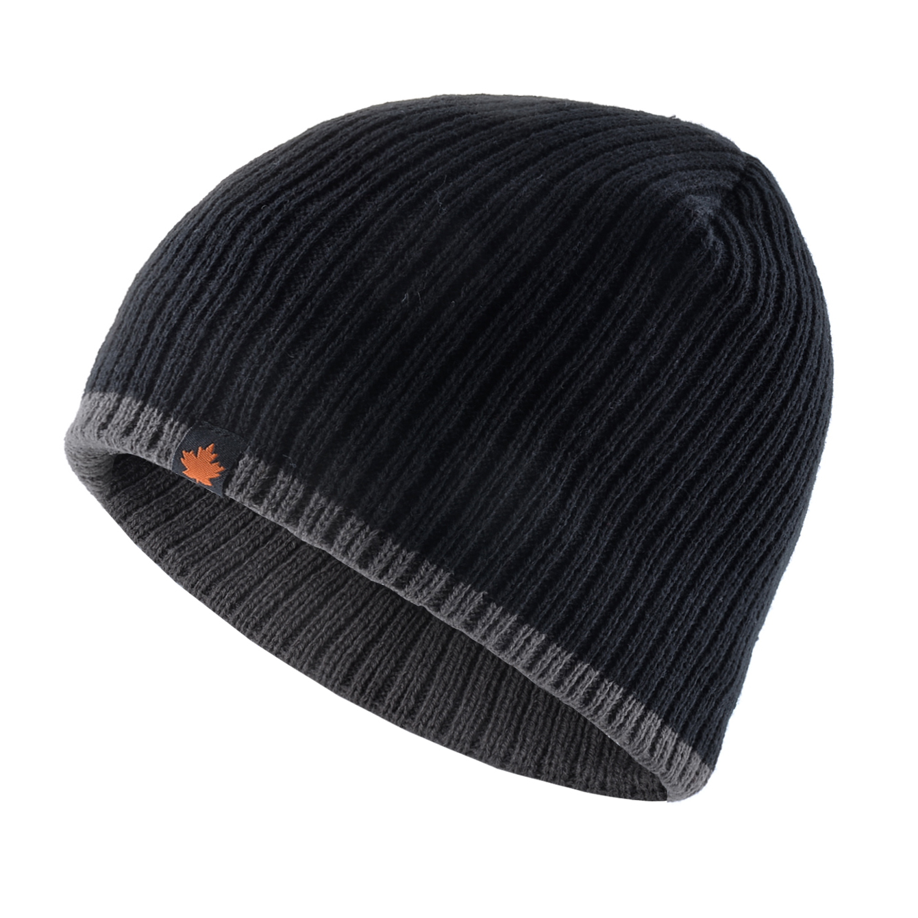 Double Layer Solid Color Velvet Warm Bonnet Cap, Mens Skullies Beanies Knitted Wool Hats, Men Winter Knitting Thick Hat