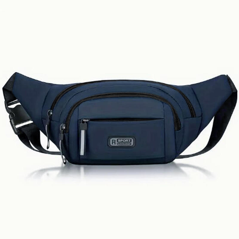 Waterproof Sports Mobile Phone Bag, Large-capacity Men Waist Bag, Casual Oxford Anti-theft Chest Bag for Outdoor Travel