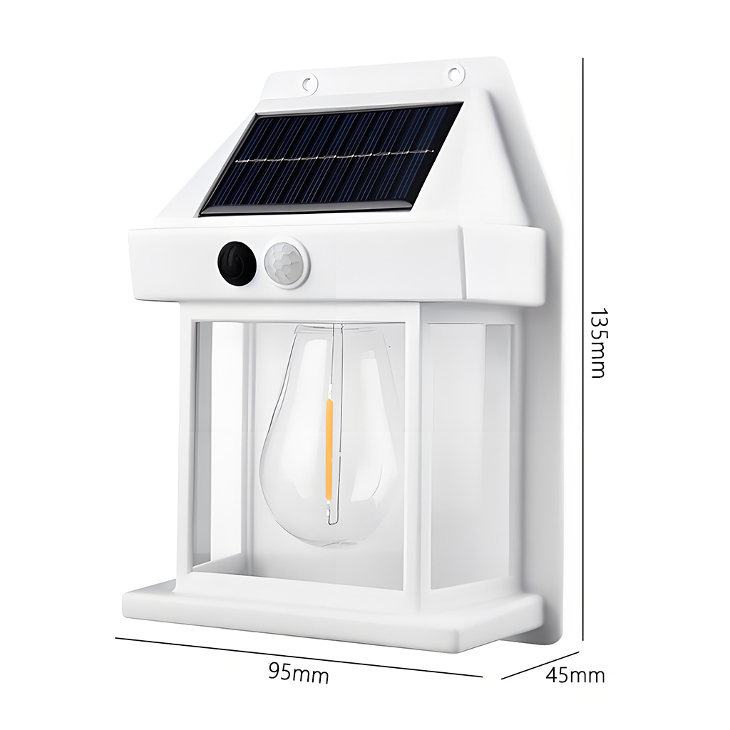 Energy Wall Lantern LED Outdoor, Waterproof Solar Light for Garden, House Fence Decoration with Motion Sensor