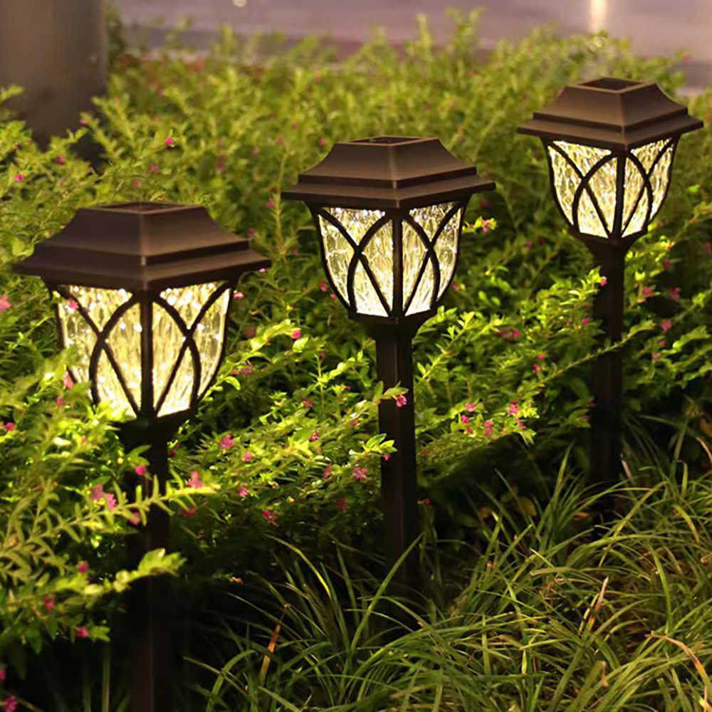 Miflame LED Solar Lawn Lights Outdoor, Waterproof Pathway Lamps, Warm Light for Villa Courtyard Landscape Decoration