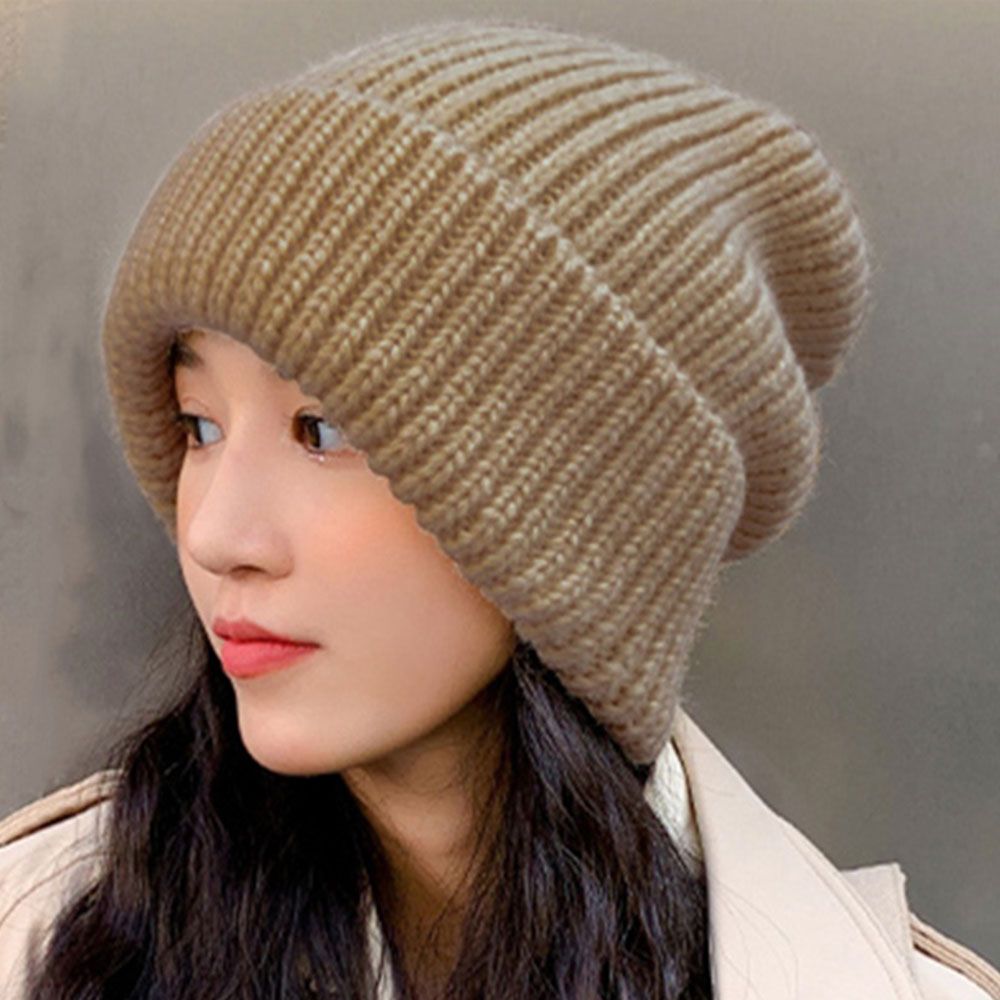 Caps Men Hats Solid Color Hip Hop, Unisex Female Beanies, Winter Warm Hats for Women, Casual Stacking Knitted Bonnet