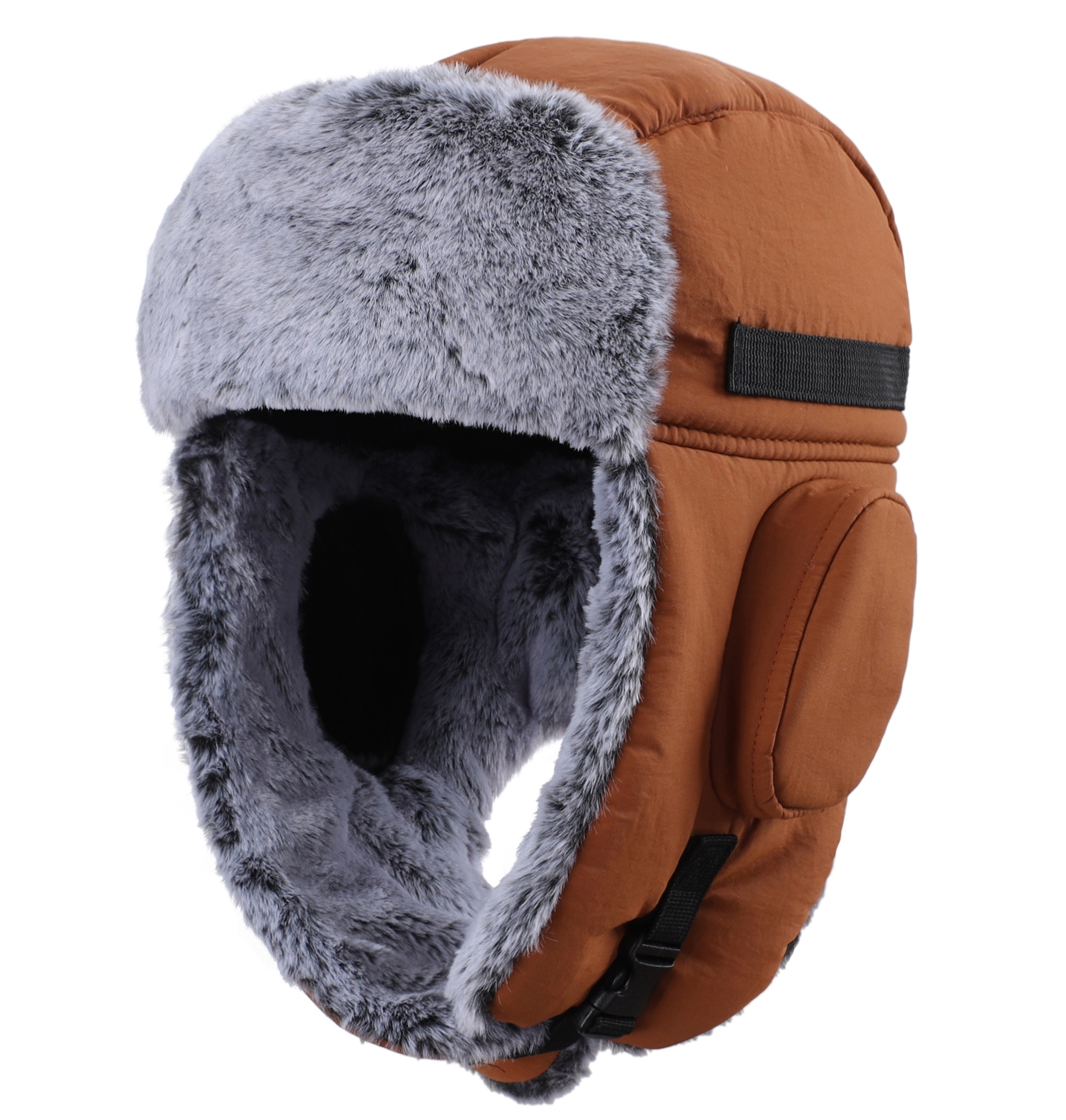 Mens Trapper Hat Connectyle, Winter Warm Ushanka Hat, Faux Fur Lining, Windproof Waterproof Eskimo Hat for Hunting