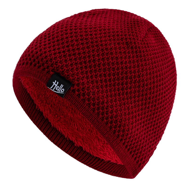 Plush Fur Lined Beanies Hats for Men and Women, New Style Unisex Winter Cap, Casual Ski Knitted Warm Hat