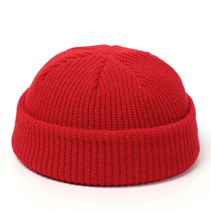 Wool Fashion Knitted Hat for Men & Women, Simple Warm Skullies Beanie Cap, Trendy Autumn Winter Solid Beanie