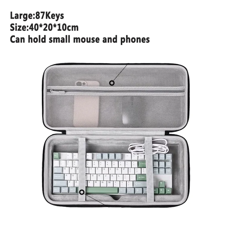 Portable EVA Hard Case Anti-fall Mechanical Keyboard Case, Thickened Storage Bag