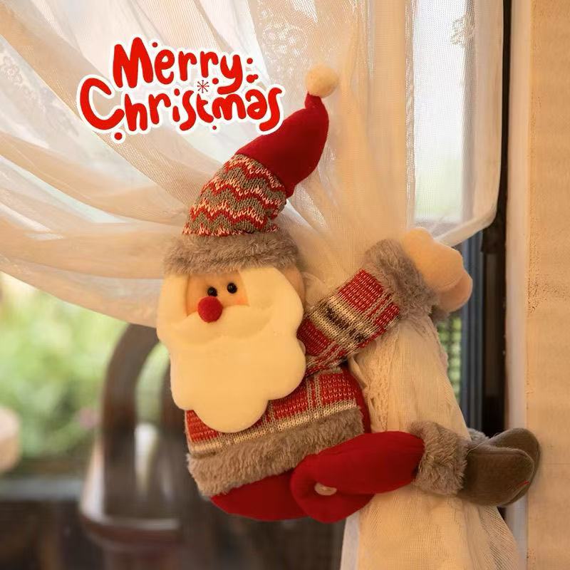 Cute Santa Claus Curtain Buckle, Christmas Pendant, Chandelier Decoration for Holiday Gift Decoration