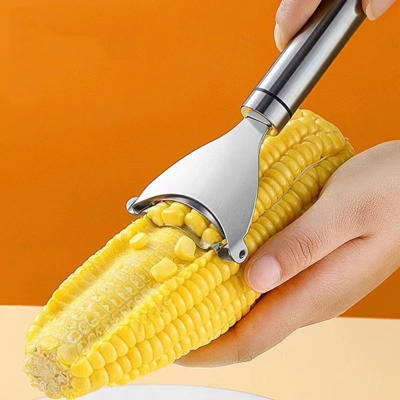 Ergonomic Handle Corn Peeler, Stainless Steel Corn Planer for Fresh Corn with Minimal Effort