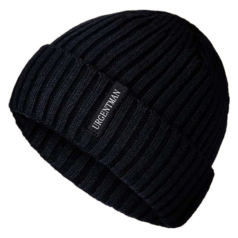 Stylish Plush Fur Lined Beanie Hat for Men & Women, Warm Winter Caps, Thick Knitted Casual Hats