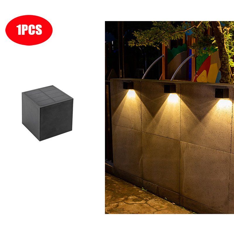 Outdoor Wall Lamp LED Solar Light Garden Square Fence Lighting Courtyard Decoration Wall Lamp