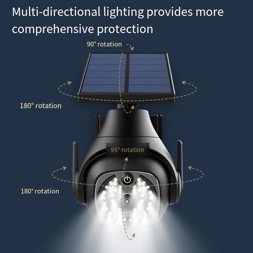 Solar Wall Light with Motion Sensor, Fake Security Camera, Modes Waterproof Outdoor Light for Garden