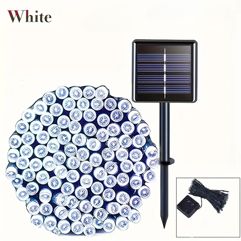 LED Fairy Lights with Modes, Solar Powered Outdoor String Lights, Hanging Lights for Garden, Patio
