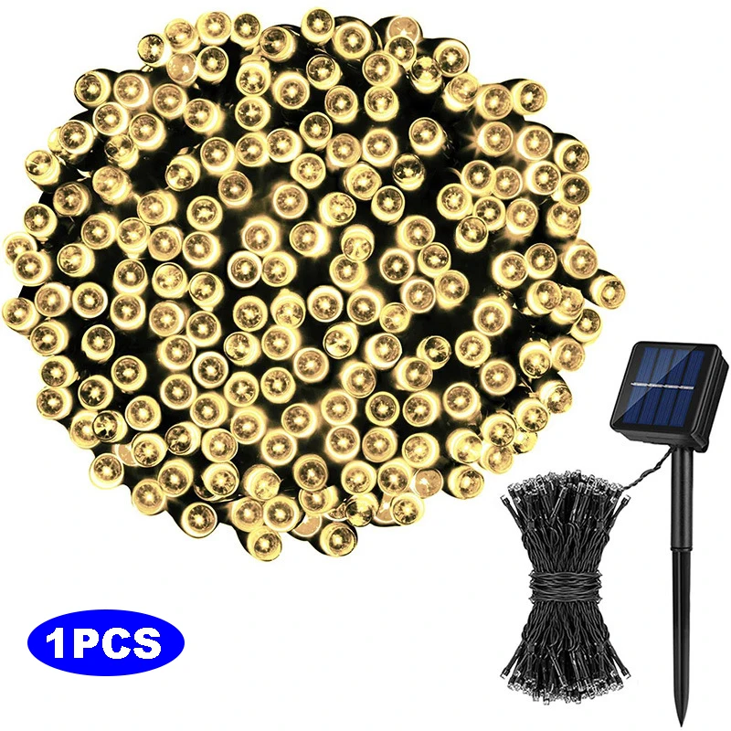LED Solar Fairy Lights for Gardens, Solar String Lights, Lighting Modes, Christmas Party Decorations