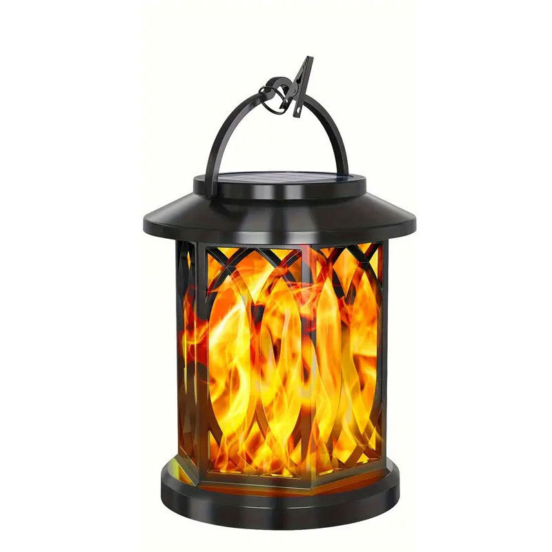 Outdoor Solar Flame Lamp, Dancing Flame Solar Lantern, High-power Street Lamp for Courtyard Lights