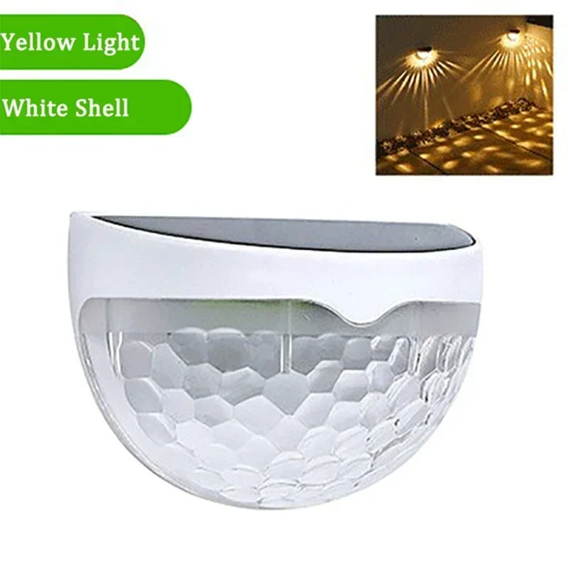LED Solar Lights Outdoor, Pack Waterproof Solar Fence Lamp, Garden Energy Wall Lamps