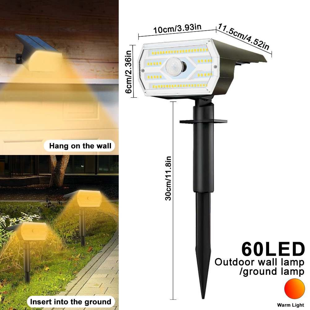 Solar Landscape Spotlights, Motion Sensor Security Lights, Waterproof Outdoor Yard Lights