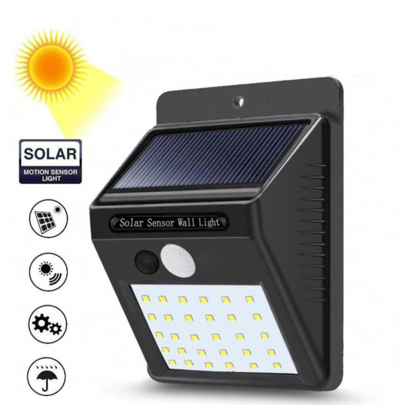 Wireless LED Solar Motion Sensor Light, Waterproof Outdoor Security Lighting for Garden, Pathway, Courtyard