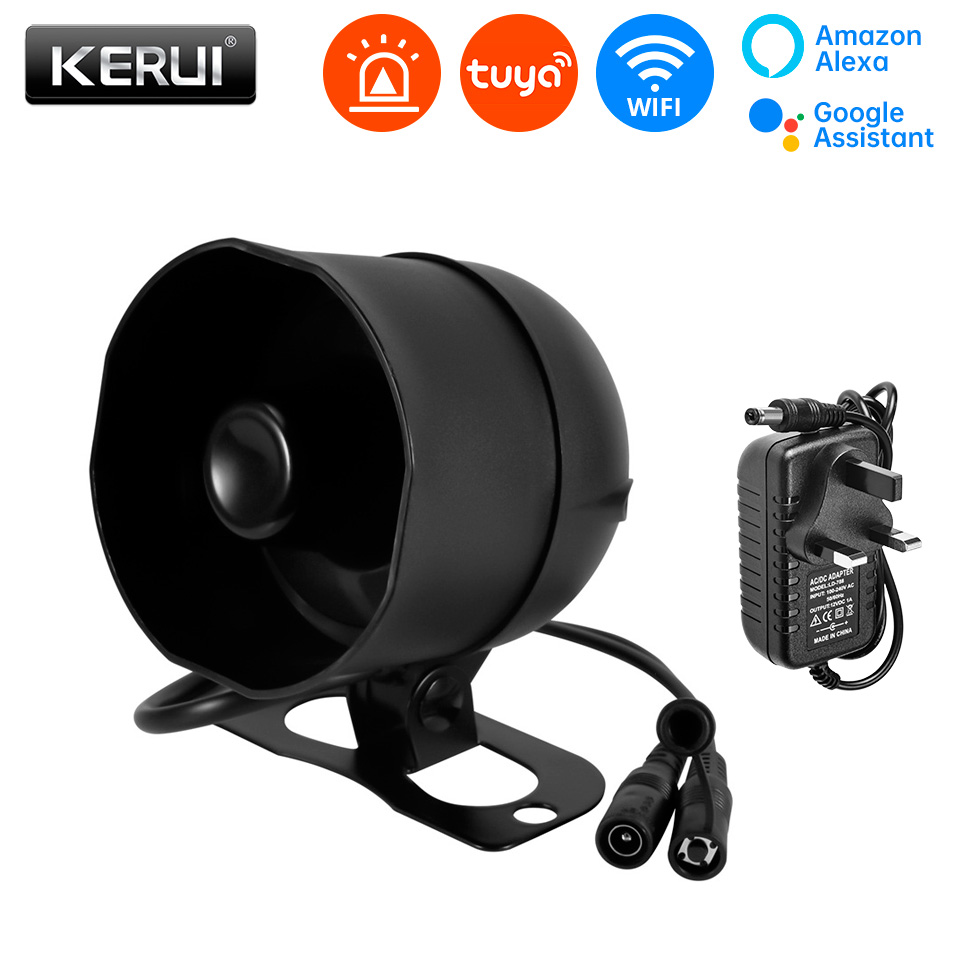 Smart Speaker Alarm Kit, Siren Alarm System WiFi Tuya, Motion Sensor, Door Sensor for Home Security Protection