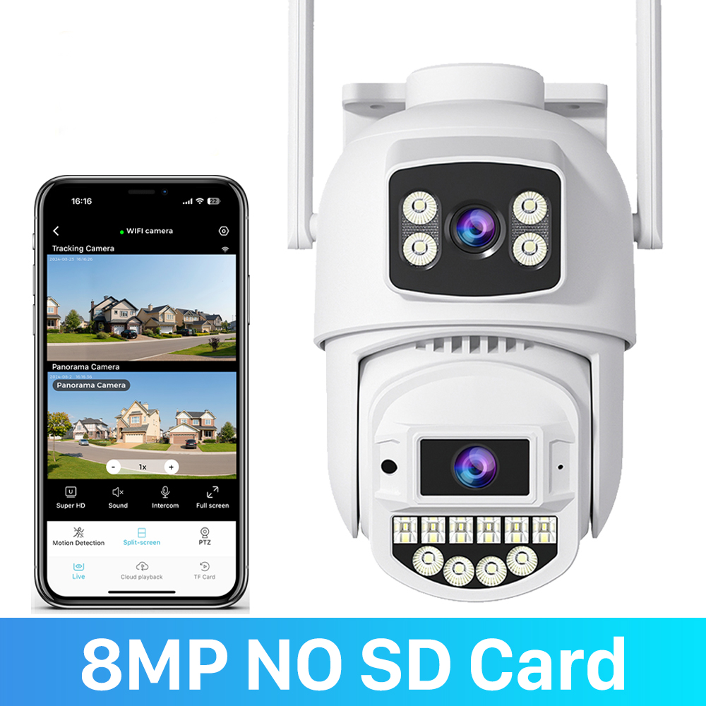 Outdoor Auto Tracking PTZ Camera, HZ Wifi, Digital Zoom, UHD Night Vision, CCTV IP Camera with Email Alerts