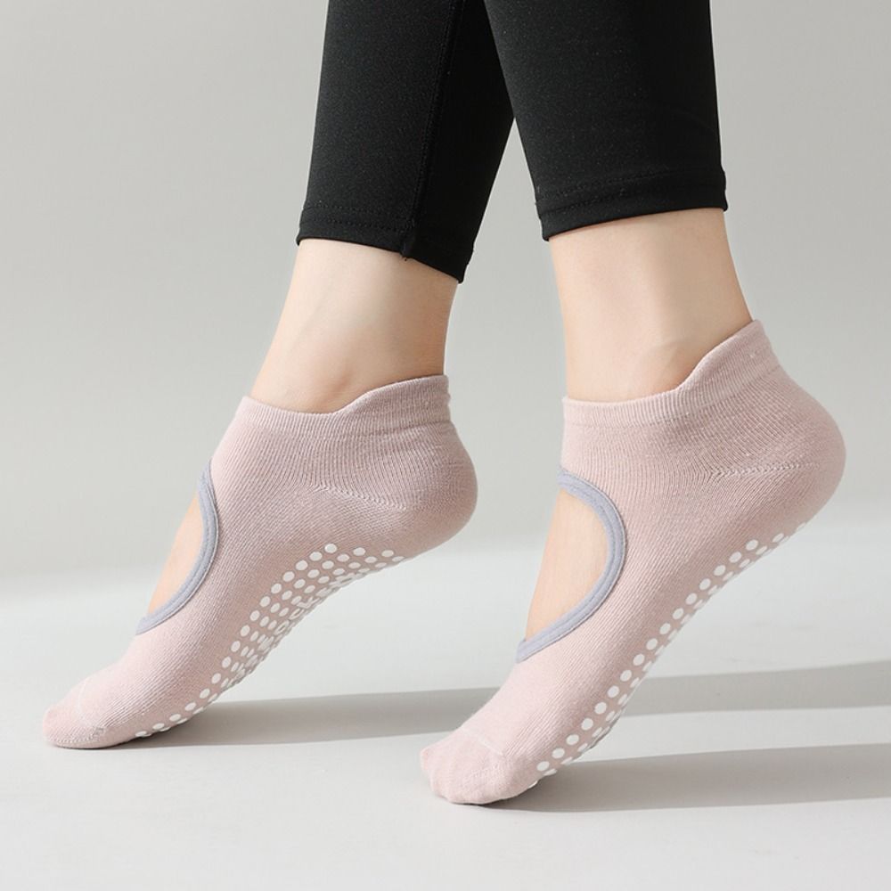 Breathable Sports Socks for Women, Professional Non-Slip Yoga Socks, Backless Pilates Elastic Socks