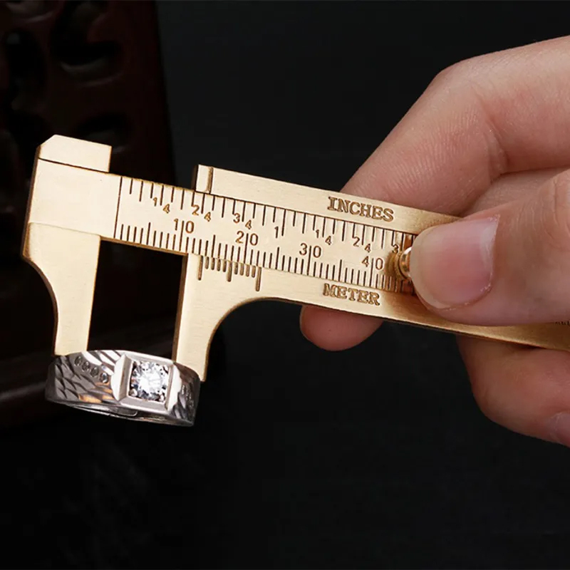 Bernier Ruler Mini Vernier Caliper, Brass Ruler, Precision Measurement Too | Inspire ...
