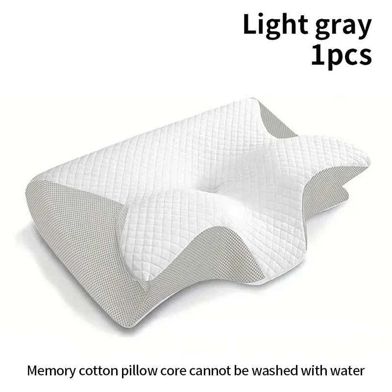 Ergonomic Memory Foam Pillow for Travel, Cervical Neck Support,Design to Help Sleep and Protect Neck
