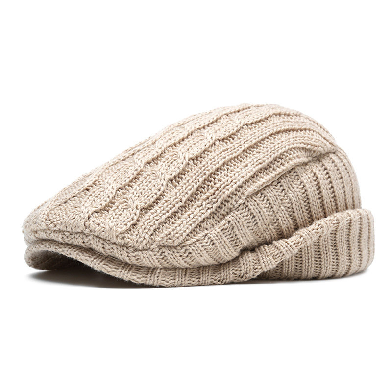 Solid Warm Autumn and Winter Newsboy Caps, Cotton Peaked Cap for Men and Women, Painter Beret Hats