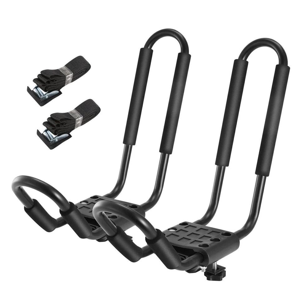 Heavy Duty Kayak Carrier, Load Capacity, Universal Boat Car Roof Mount J-Bar Rack, Kayak, Canoe, Paddle Board