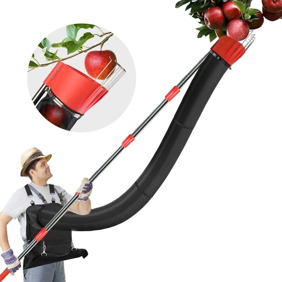 Fruit Picking Tool, Adjustable Mango, Lemon, Apple Picker with Harvest Bag for Easy High Reach Collection