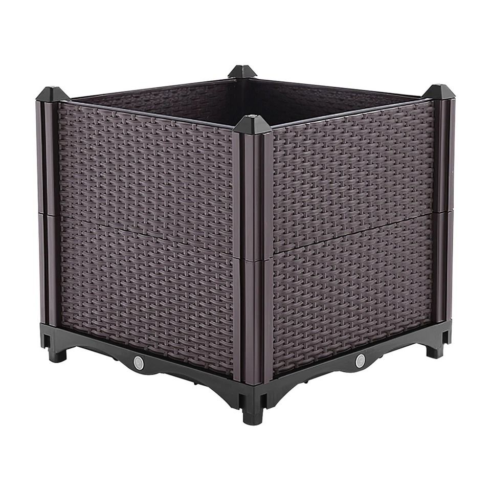 Elevated Planter Bin, Raised Garden Bed Box for Patio, Balcony, Garden, Plant Growth Box for Fresh Vegetables and Herbs