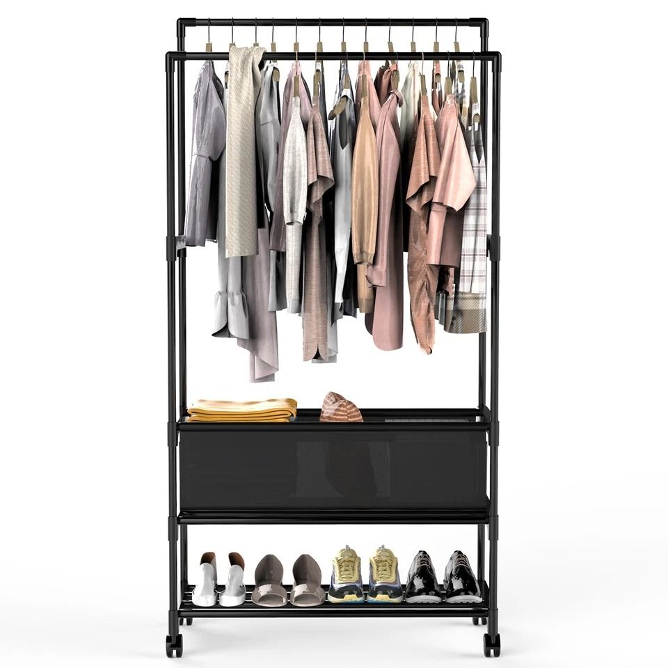 Heavy Duty Garment Rack with Storage Bag | Inspire Uplift