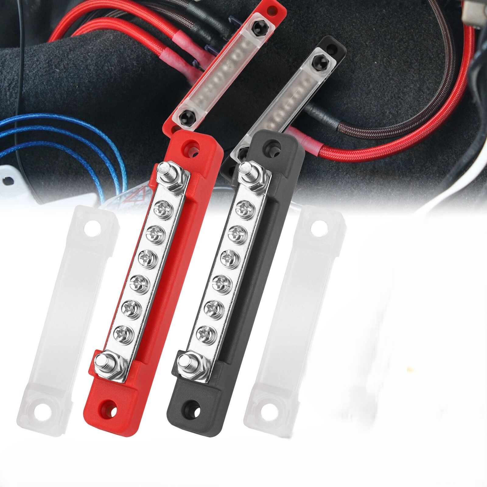 Way Bus Bar Power Distribution Terminal Block, , Screw Connection, Battery Terminal for Boat, RV, Car