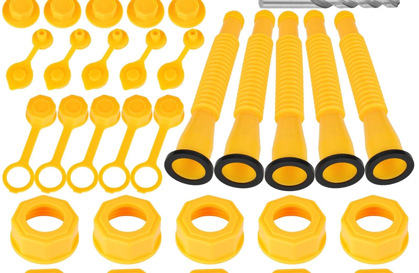 Gas Can Spout Kit, Gas Can Nozzle Vent Kit, Gas Can Spout Replacement for Plastic Oil Cans, High-Quality Spout