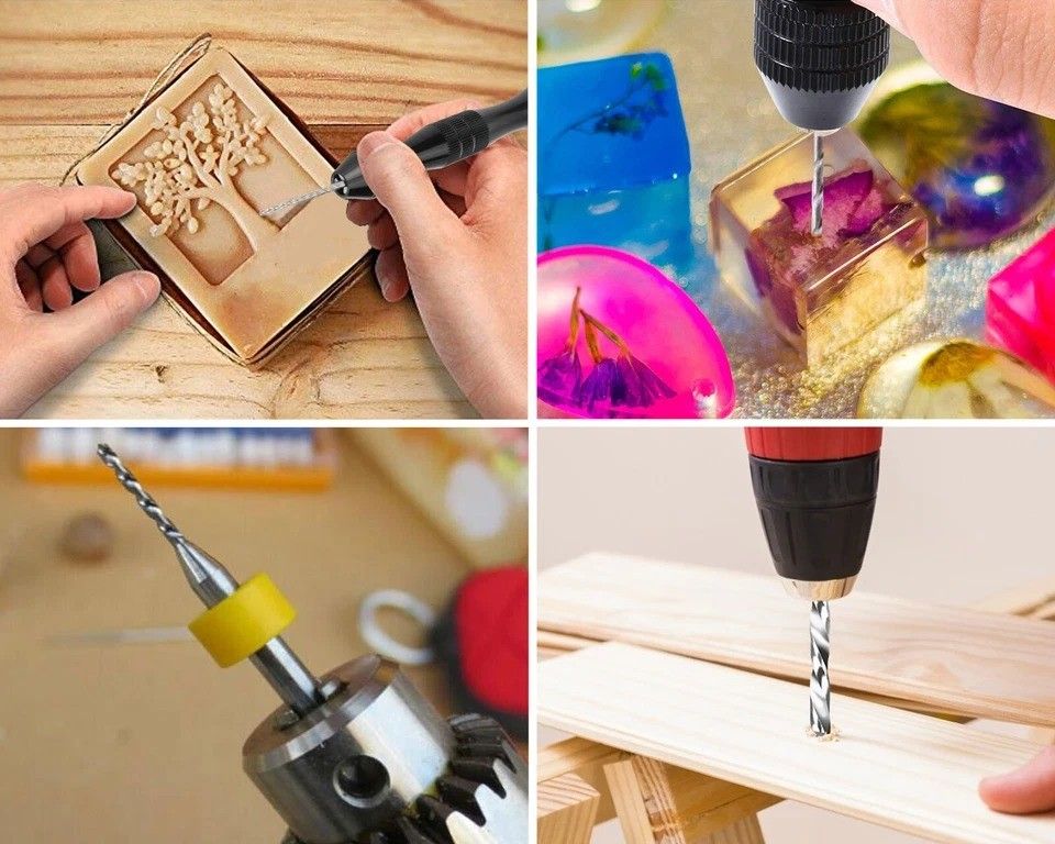 Precision Pin Vise Mini Micro Hand Twist Drill Bits Set, High-Quality Rotary Tool Kit for PCB Drilling