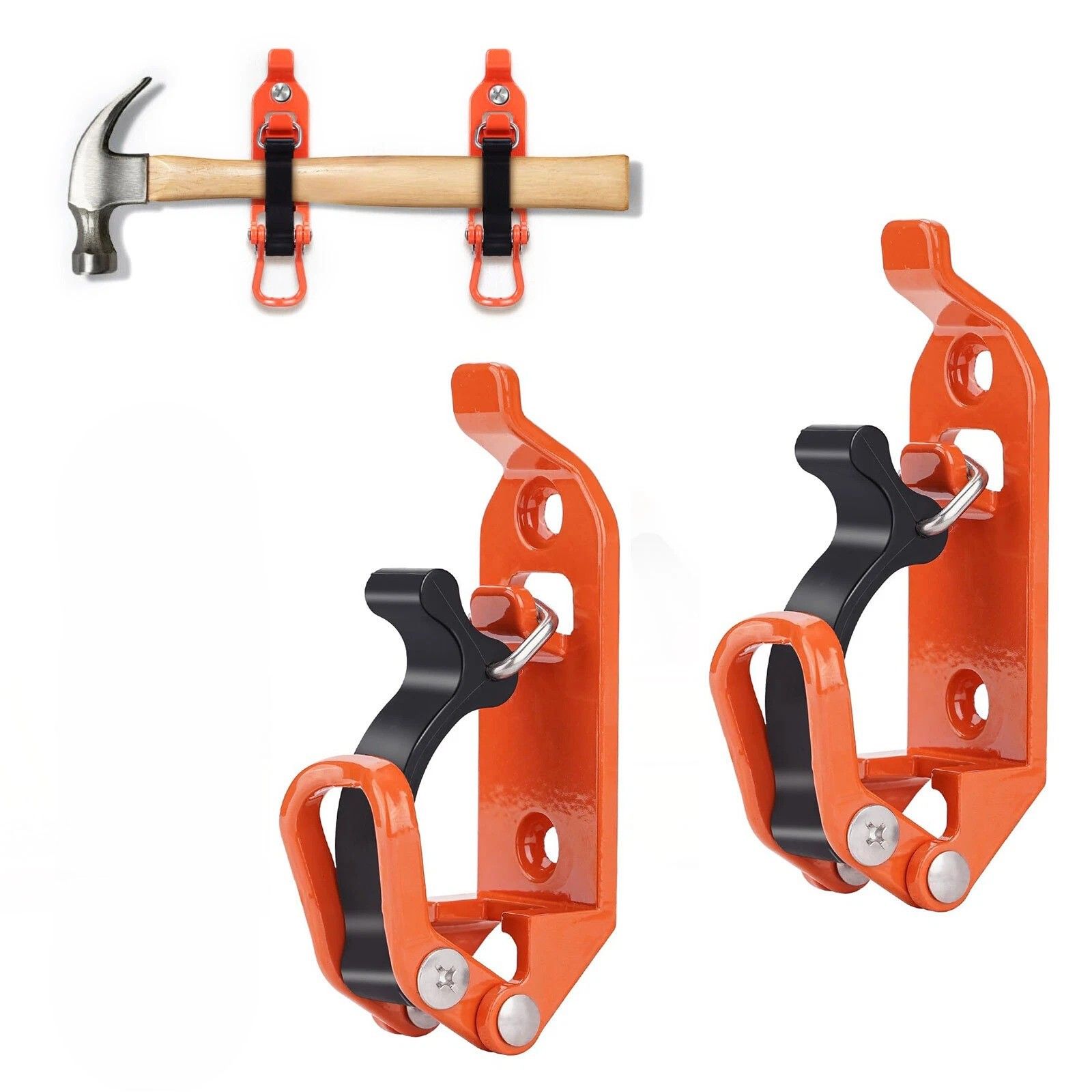 Shovel Holders for Roof Rack, Metal Rubber Mounting Clamp Brackets, Durable Tool Attachment Kit for Outdoor Gear