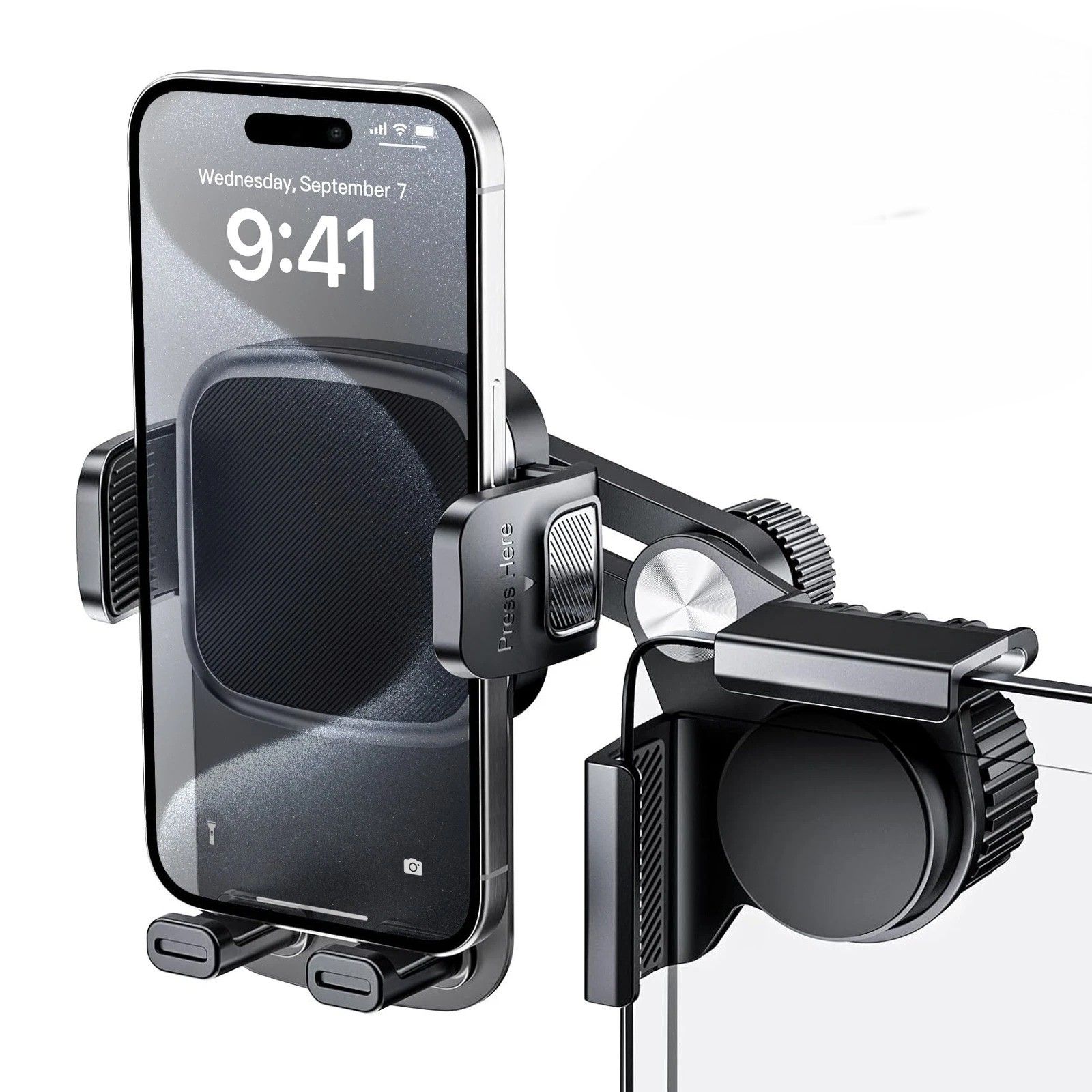 Tesla Screen Phone Mount Adjustable Clip Holder for Model 3 Y and Cybertruck