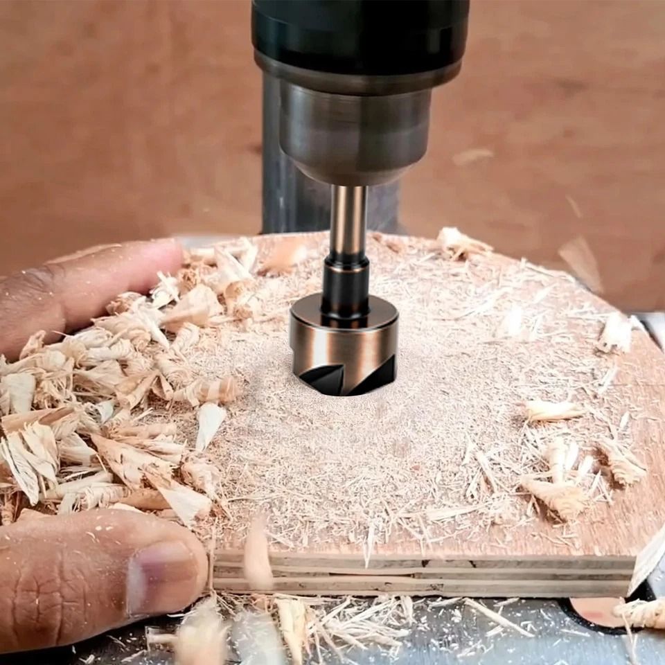 High-Speed Steel Countersink Drill Bit Set, Angled, for Wood, Plastic, Metal, and More