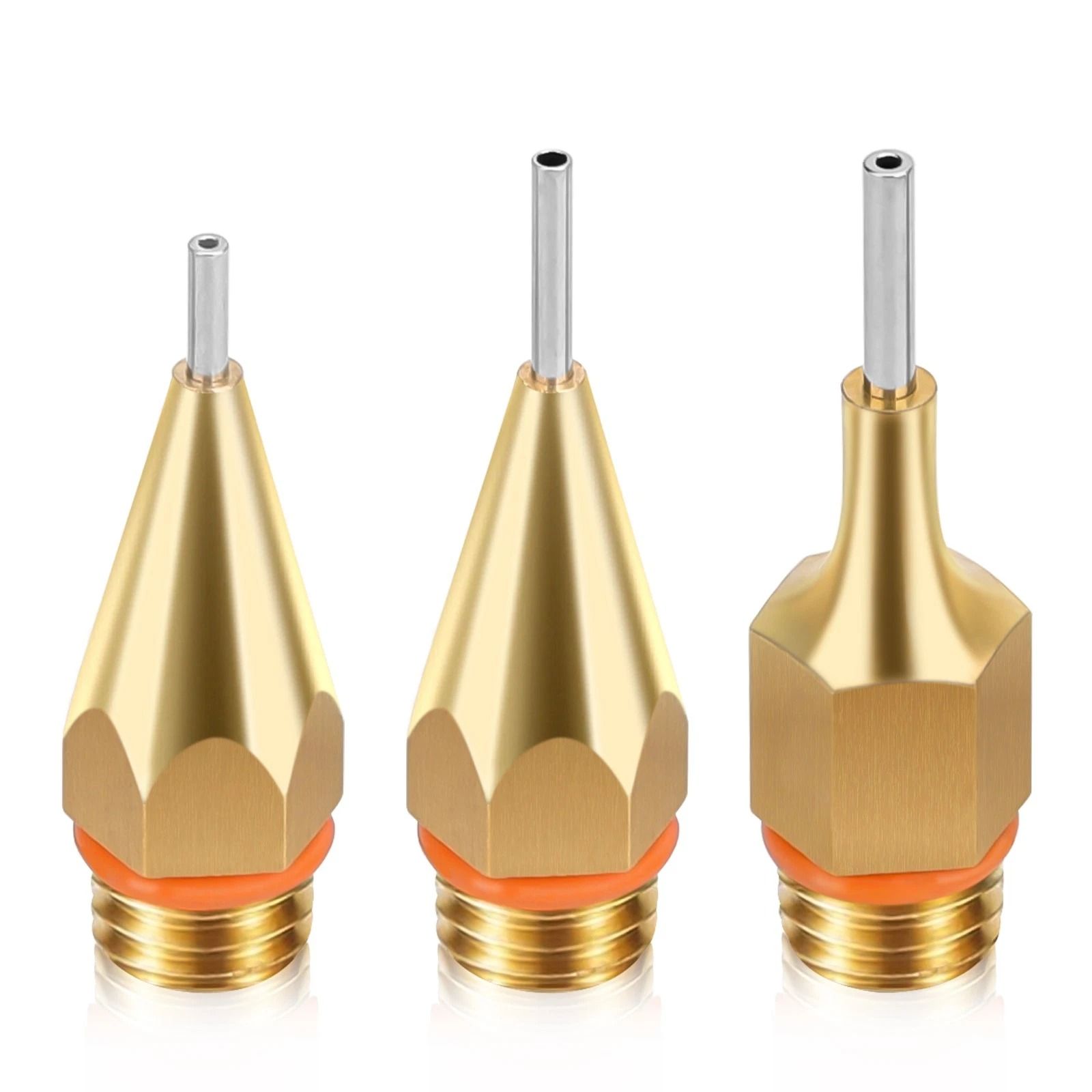 Small Hole Glue Gun Nozzle , Durable Copper & Stainless Steel Nozzles for Hot Melt Glue Guns