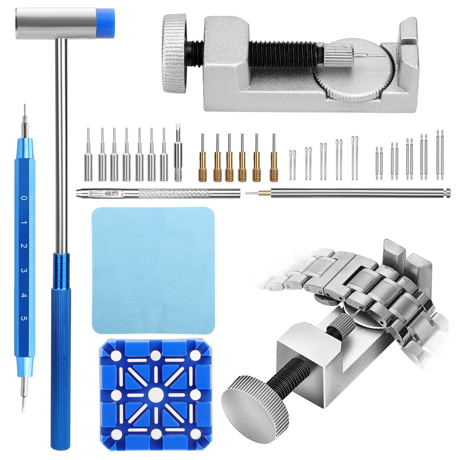 Watch Repair Kit , Spring Bar, Strap Pin Remover, Link Resizer, Watch Band Adjuster for All Watch Sizes