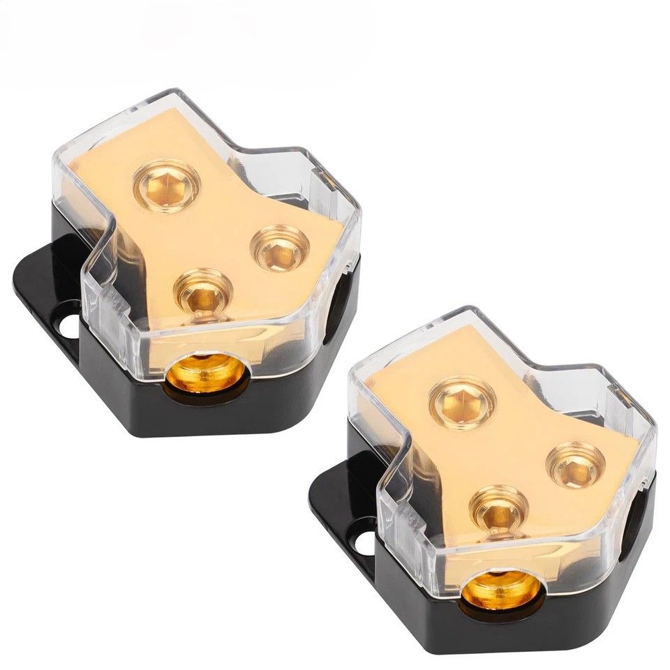 Power Distribution Block for Car, Boat, Truck, Gauge Input to Gauge Output, Durable Ground Block