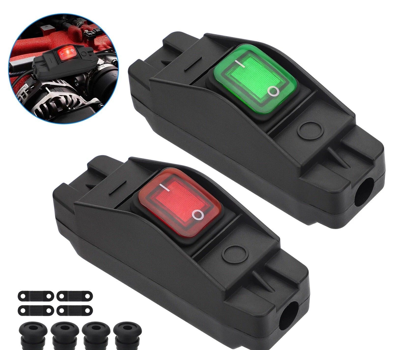 Waterproof Inline Cord Switch for Lamp, Appliance Button On Off AC DC, High Power Inline Switch