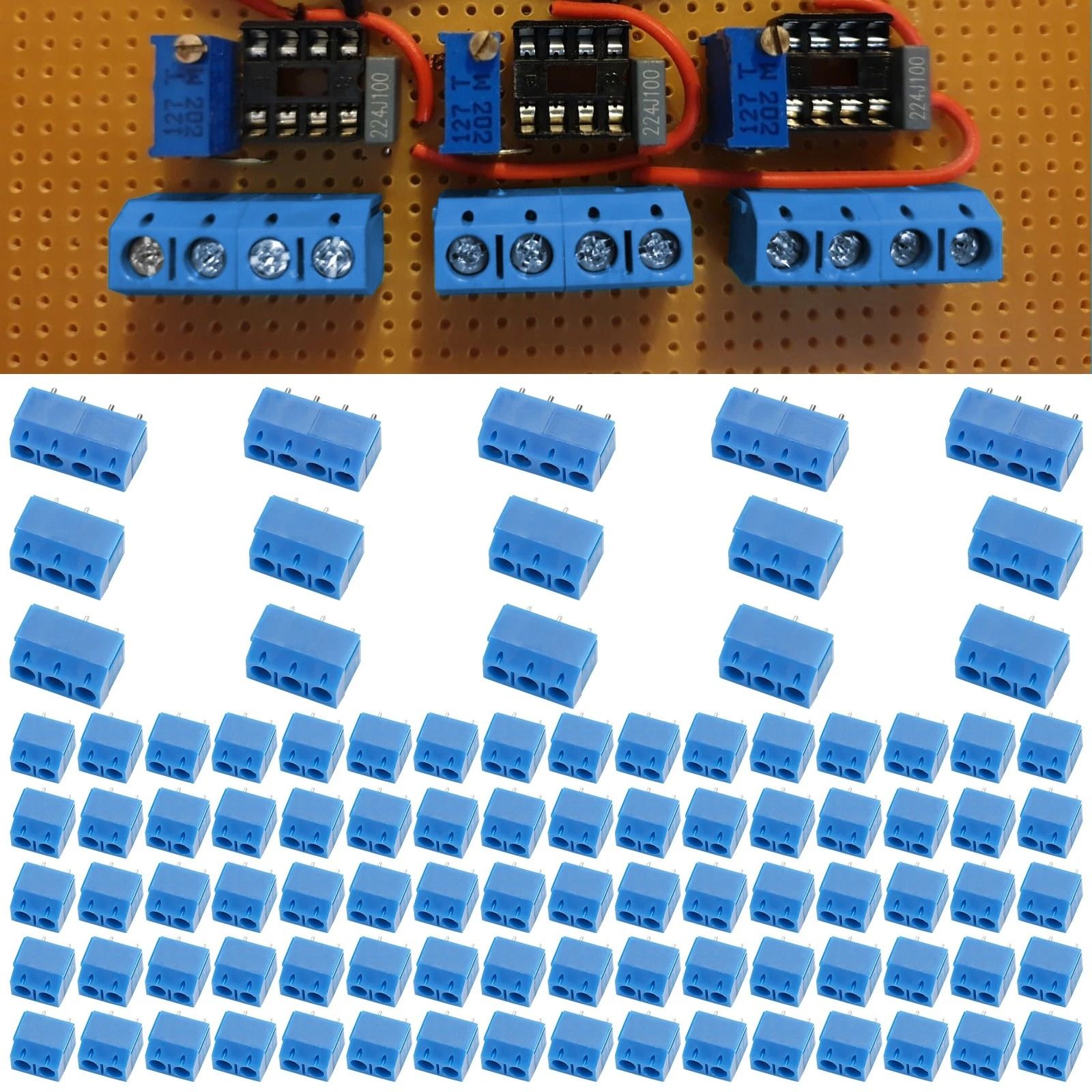 AWG Pitch PCB Mount Screw Terminal Block Connector Kit, Pins, High-Quality DIY Electronics Parts