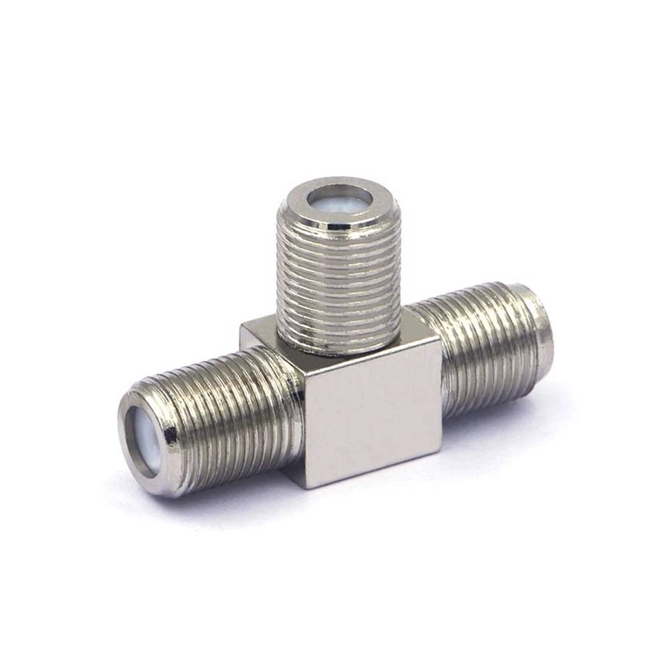 TV RF Coaxial Coax Adapter, F Type Connector Triple Way Splitter, Way Coax Splitter for Cable TV, Satellite, Antenna