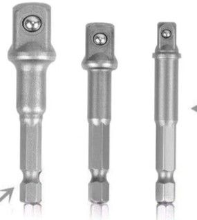 Hex Shank Socket Adapter Set, Power Extension Bar, Drive Sockets for Cordless Drill & Wrenches