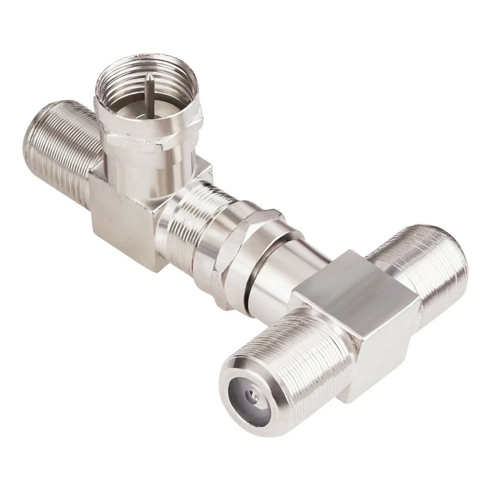 F-Type Coax Cable Splitter, Way Combiner Adapter, Connector for TV, Video – Perfect for Home Entertainment Systems