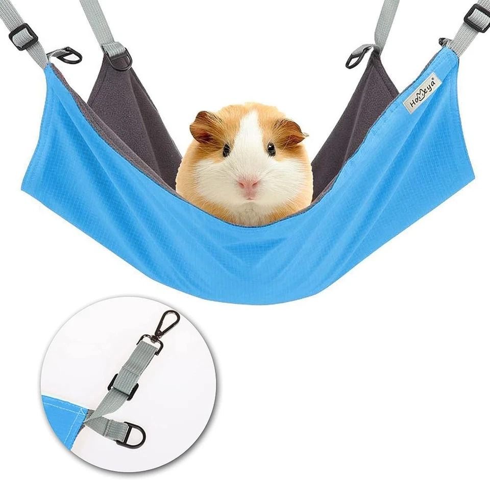 Reversible Pet Hammock for Guinea Pig, Rat, Hamster, Hanging Bed, Small Animal Soft Plush Toy