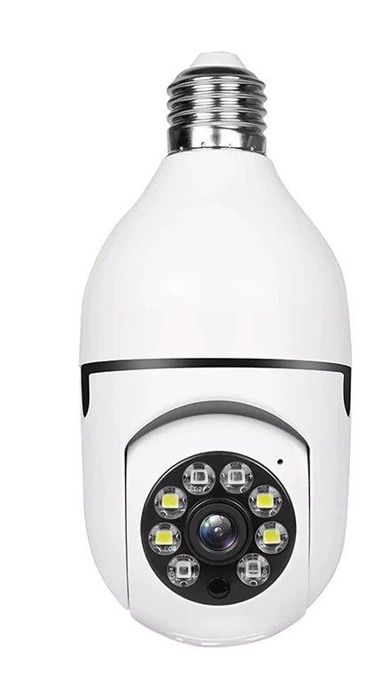 Wi-Fi Light Bulb Camera with IR Night Vision - Smart Home Wireless Security