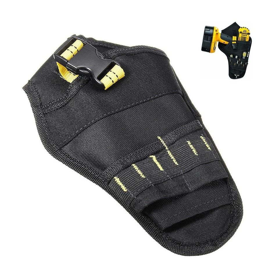 Heavy Duty Drill Holster Tool Belt Pouch Heavy-Duty Waist Bag for Drill and Bit Storage