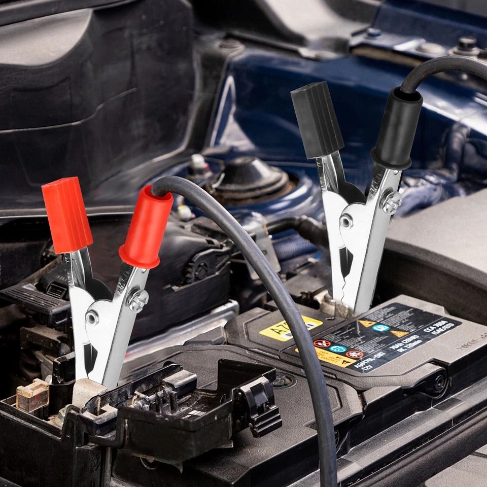 Electrical Test Clamps High-Quality Metal Alligator Clips with Red & Black Handles for Electric Testing & Repair Work